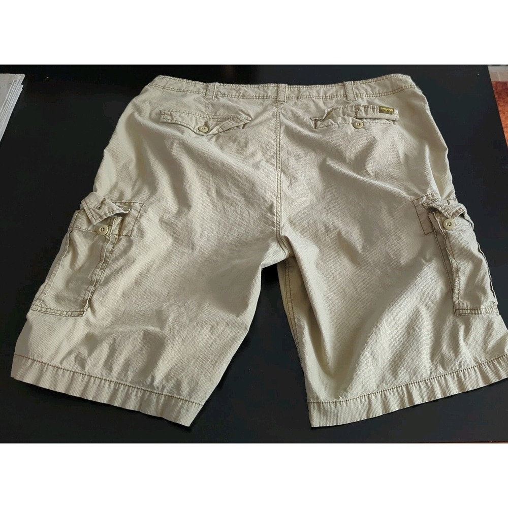 Wearfirst Cargo Shorts Mens 38 Khaki Ripstop Work Casual Stretch 10" Inseam - Picture 3 of 3